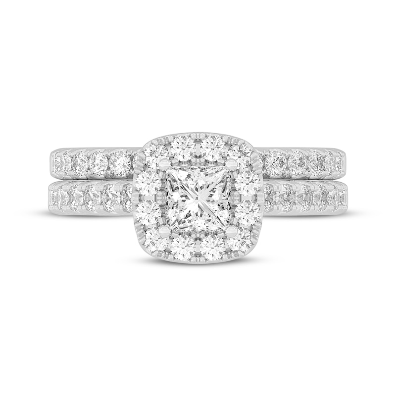 Main Image 3 of Now + Forever Lab-Grown Diamonds Princess-Cut Bridal Set 1-1/2 ct tw 14K White Gold