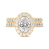 Thumbnail Image 3 of Now + Forever Lab-Grown Diamonds Oval-Cut Halo Bridal Set 3 ct tw 14K Yellow Gold