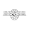 Lab-Created Diamonds by KAY Oval-Cut Halo Bridal Set 1-1/2 ct tw 14K White Gold