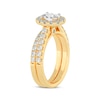 Thumbnail Image 2 of Now + Forever Lab-Grown Diamonds Oval-Cut Halo Bridal Set 1-1/2 ct tw 14K Yellow Gold