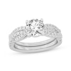 Thumbnail Image 1 of Now + Forever Lab-Grown Diamonds Round-Cut Twist Bridal Set 2 ct tw 14K White Gold