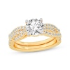 Thumbnail Image 1 of Now + Forever Lab-Grown Diamonds Round-Cut Twist Bridal Set 2 ct tw 14K Yellow Gold