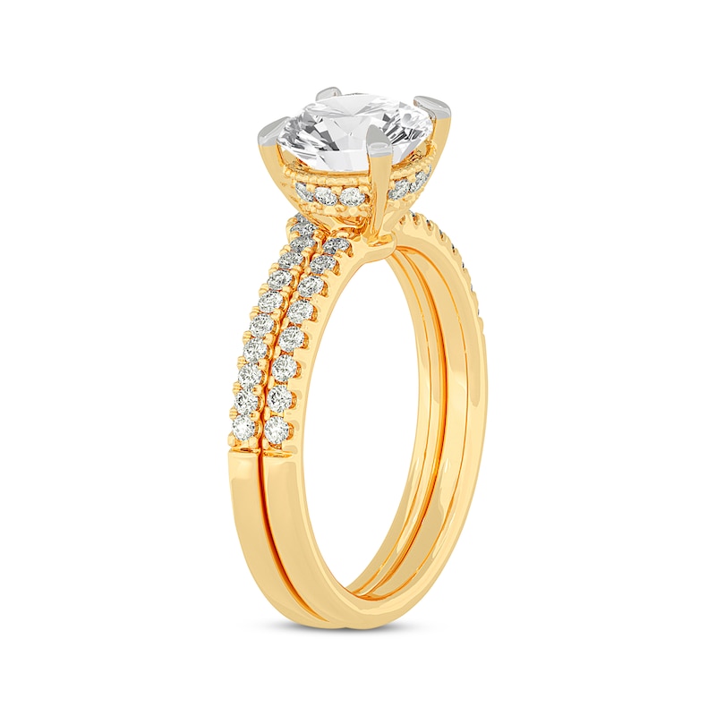 Main Image 2 of Now + Forever Lab-Grown Diamonds Round-Cut Bridal Set 2-3/8 ct tw 14K Yellow Gold