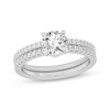 Thumbnail Image 1 of Now + Forever Lab-Grown Diamonds Round-Cut Bridal Set 1-3/8 ct tw 14K White Gold