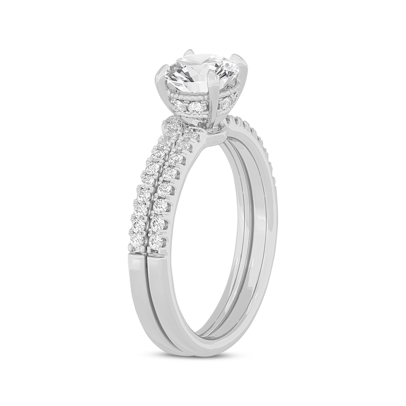 Main Image 2 of Now + Forever Lab-Grown Diamonds Round-Cut Bridal Set 1-3/8 ct tw 14K White Gold