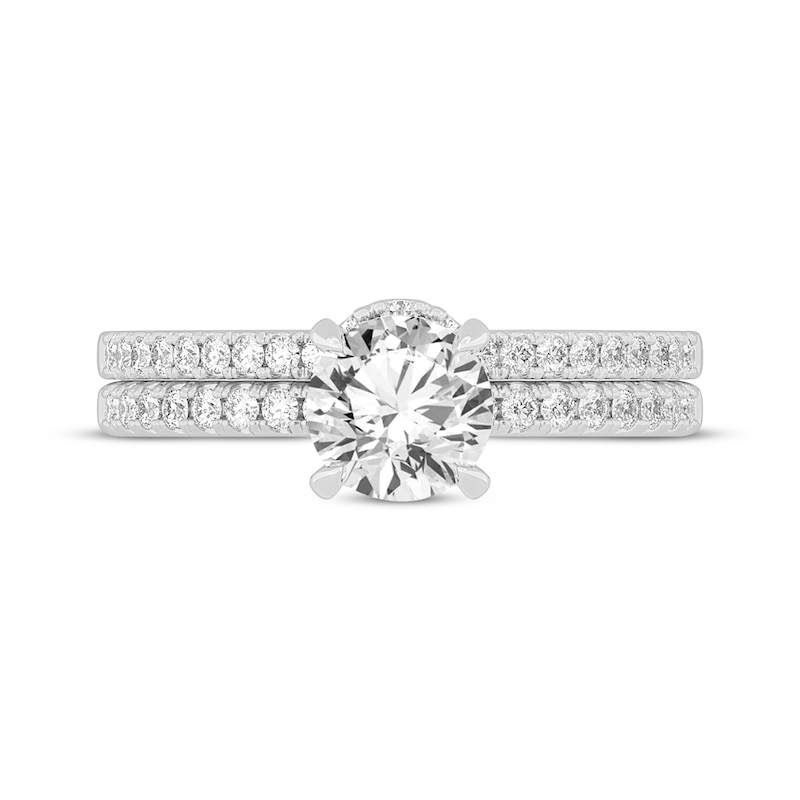 Main Image 3 of Now + Forever Lab-Grown Diamonds Round-Cut Bridal Set 1-3/8 ct tw 14K White Gold
