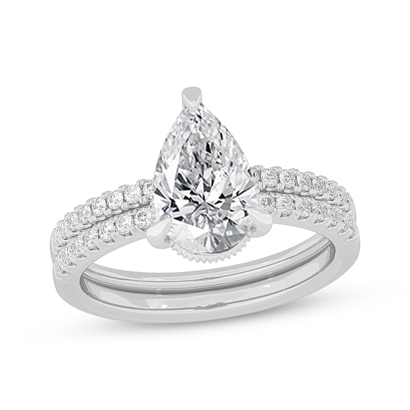 Lab-Created Diamonds by KAY Pear-Shaped Bridal Set 2-3/8 ct tw 14K White Gold