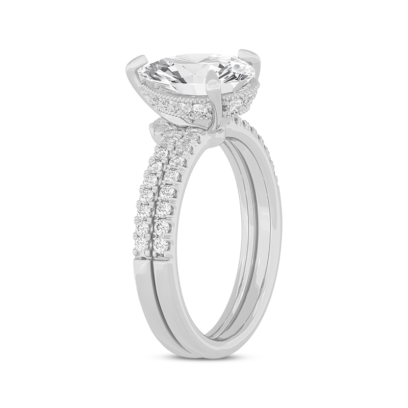 Main Image 2 of Now + Forever Lab-Grown Diamonds Pear-Shaped Bridal Set 2-3/8 ct tw 14K White Gold