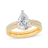 Thumbnail Image 1 of Now + Forever Lab-Grown Diamonds Pear-Shaped Bridal Set 2-3/8 ct tw 14K Yellow Gold