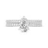 Thumbnail Image 3 of Now + Forever Lab-Grown Diamonds Pear-Shaped Bridal Set 1-3/8 ct tw 14K White Gold