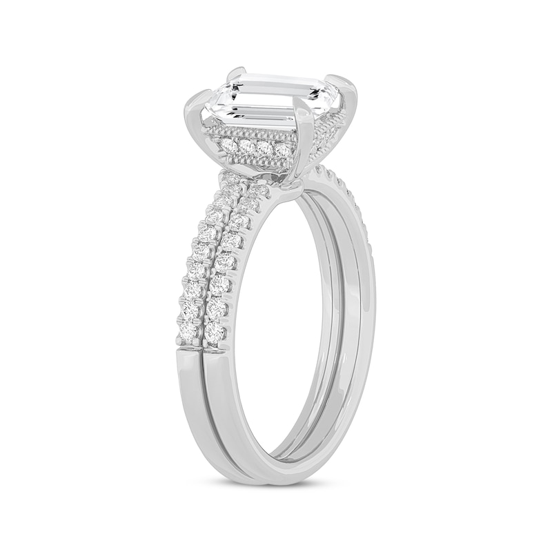 Main Image 2 of Now + Forever Lab-Grown Diamonds Emerald-Cut Bridal Set 2-3/8 ct tw 14K White Gold