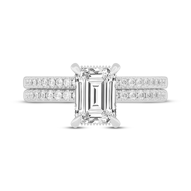 Main Image 3 of Now + Forever Lab-Grown Diamonds Emerald-Cut Bridal Set 2-3/8 ct tw 14K White Gold