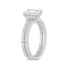 Thumbnail Image 2 of Now + Forever Lab-Grown Diamonds Emerald-Cut Bridal Set 1-3/8 ct tw 14K White Gold