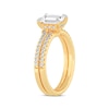 Thumbnail Image 2 of Now + Forever Lab-Grown Diamonds Emerald-Cut Bridal Set 1-3/8 ct tw 14K Yellow Gold