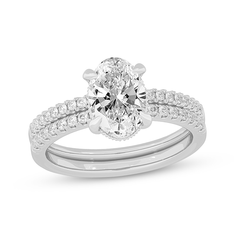 Lab-Created Diamonds by KAY Oval-Cut Bridal Set 2-3/8 ct tw 14K White Gold
