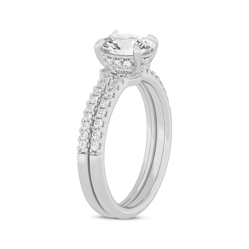 Main Image 2 of Now + Forever Lab-Grown Diamonds Oval-Cut Bridal Set 1-3/8 ct tw 14K White Gold