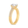 Thumbnail Image 2 of Now + Forever Lab-Grown Diamonds Oval-Cut Bridal Set 1-3/8 ct tw 14K Yellow Gold
