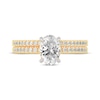 Thumbnail Image 3 of Now + Forever Lab-Grown Diamonds Oval-Cut Bridal Set 1-3/8 ct tw 14K Yellow Gold