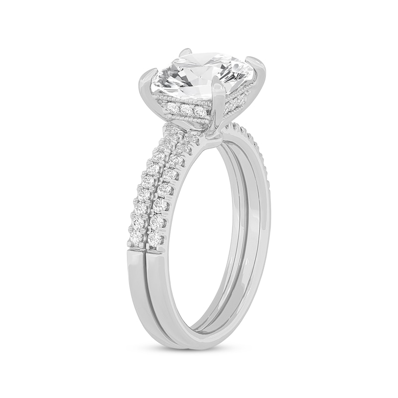 Main Image 2 of Now + Forever Lab-Grown Diamonds Princess-Cut Bridal Set 2-3/8 ct tw 14K White Gold