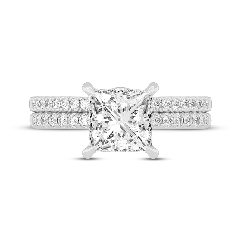 Main Image 3 of Now + Forever Lab-Grown Diamonds Princess-Cut Bridal Set 2-3/8 ct tw 14K White Gold