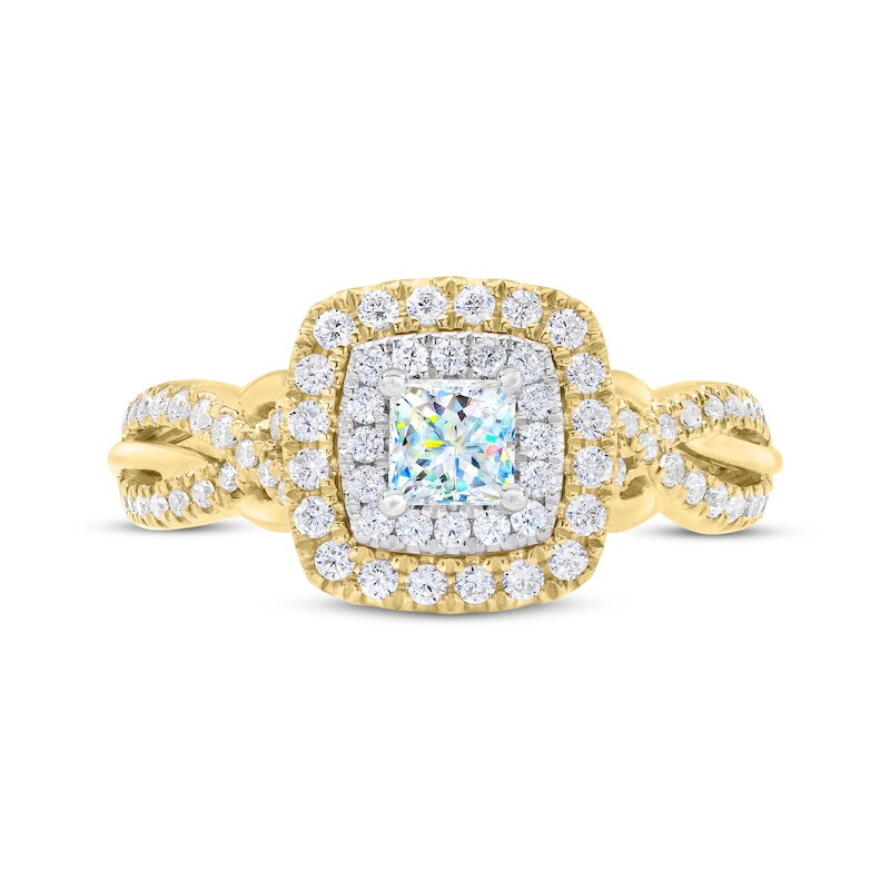 THE LEO First Light Diamond Princess-Cut Engagement Ring 3/4 ct tw 14K ...
