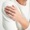 Thumbnail Image 4 of Monique Lhuillier Bliss Men's Black & White Diamond Wedding Ring 3/4 ct tw 18K Yellow Gold