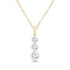 Thumbnail Image 1 of KAY Lab-Grown Diamonds Three-Stone Drop Necklace 1 ct tw 10K Yellow Gold