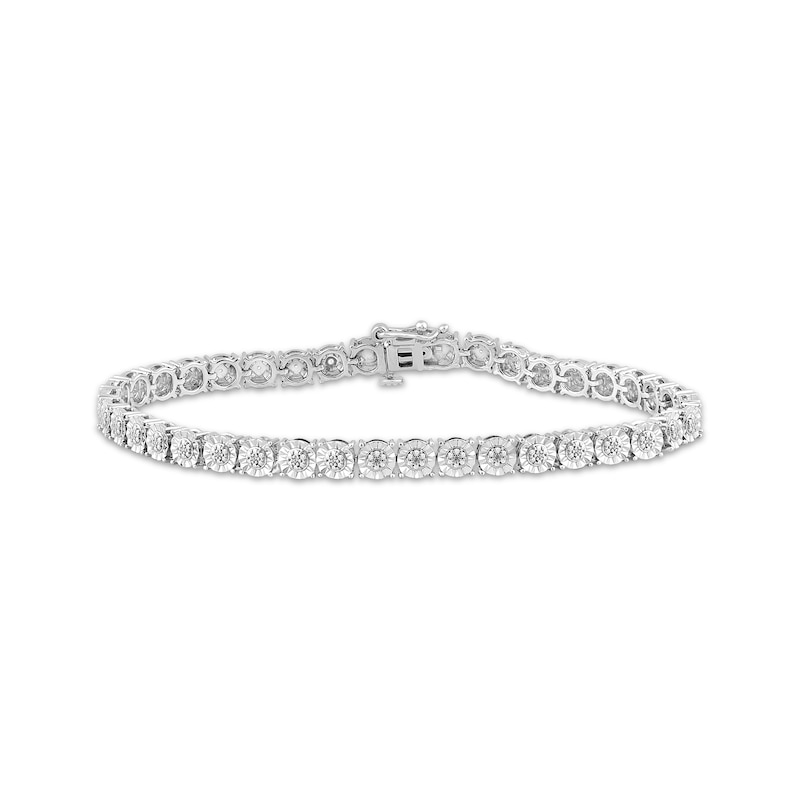 Main Image 1 of Diamond Link Bracelet 1/20 ct tw Sterling Silver 7&quot;