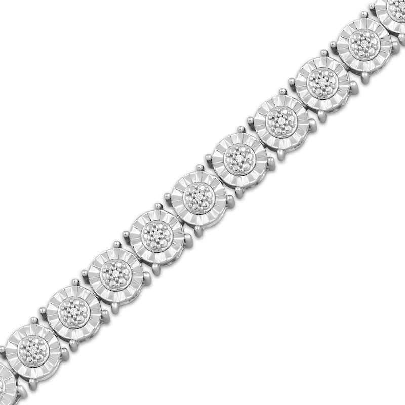 Main Image 2 of Diamond Link Bracelet 1/20 ct tw Sterling Silver 7&quot;