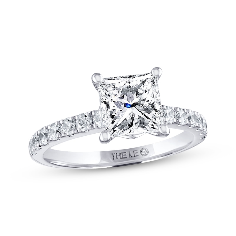 THE LEO Diamond Engagement Ring 2-3/8 ct tw Princess & Round 14K White Gold