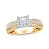 Thumbnail Image 1 of Now + Forever Princess-Cut Diamond Halo Engagement Ring 1 ct tw 14K Yellow Gold