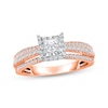 Thumbnail Image 1 of Now + Forever Princess-Cut Diamond Halo Engagement Ring 1 ct tw 14K Rose Gold