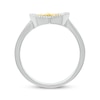Thumbnail Image 3 of Diamond Heartbeat Fashion Ring 1/15 ct tw Sterling Silver & 10K Yellow Gold