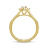 Thumbnail Image 3 of Now + Forever Oval-Cut Diamond Starburst Halo Engagement Ring 1/2 ct tw 14K Yellow Gold