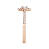 Thumbnail Image 2 of Now + Forever Oval-Cut Diamond Starburst Halo Engagement Ring 1/2 ct tw 14K Rose Gold