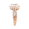 Thumbnail Image 2 of Now + Forever Multi-Diamond Center Teardrop Frame Engagement Ring 3/4 ct tw 14K Rose Gold