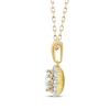 Thumbnail Image 2 of Lab-Grown Diamond Star Halo Necklace 1/2 ct tw 10K Yellow Gold 18&quot;