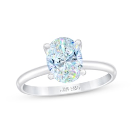 THE LEO First Light Diamond Oval-Cut Solitaire Engagement Ring 2 ct tw 14K White Gold