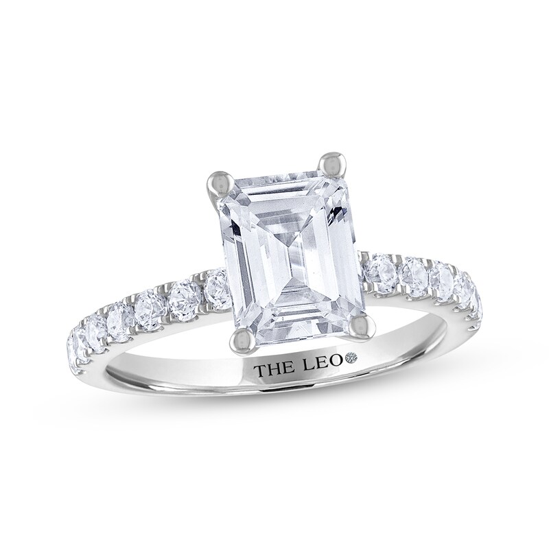 Main Image 1 of THE LEO Diamond Emerald-Cut Engagement Ring 2-3/8 ct tw 14K White Gold