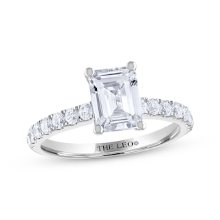 THE LEO Diamond Emerald-Cut Engagement Ring 2 ct tw 14K White Gold