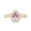 Thumbnail Image 3 of Now + Forever Pear-Shaped Amethyst Diamond Halo Twist Engagement Ring 3/8 ct tw 14K Yellow Gold