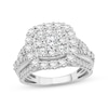 Thumbnail Image 1 of Now + Forever Multi-Diamond Center Cushion Frame Engagement Ring 2 ct tw 10K White Gold