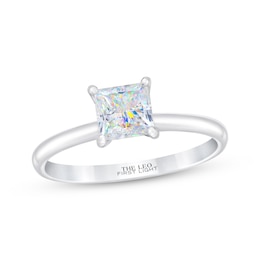 THE LEO First Light Diamond Princess-Cut Solitaire Engagement Ring 1/2 ct tw 14K White Gold (I/I1)