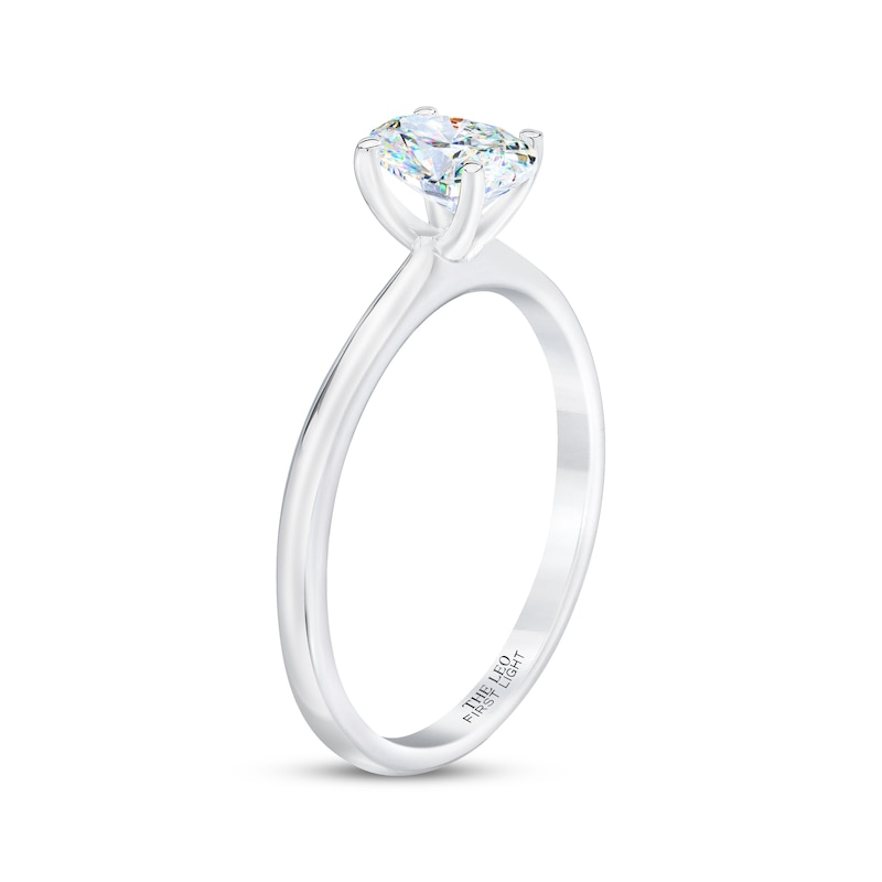 Main Image 2 of THE LEO First Light Diamond Oval-Cut Solitaire Engagement Ring 1/2 ct tw 14K White Gold (I/I1)