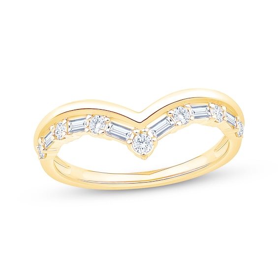 Now + Forever Diamond Chevron Ring 1/3 ct tw 14K Yellow Gold
