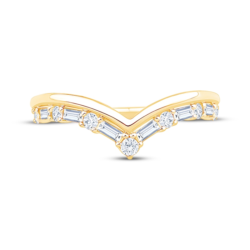 Main Image 3 of Now + Forever Diamond Chevron Ring 1/3 ct tw 14K Yellow Gold