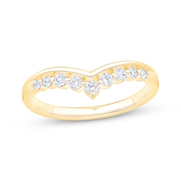 Now + Forever Diamond Chevron Ring 1/4 ct tw 14K Yellow Gold