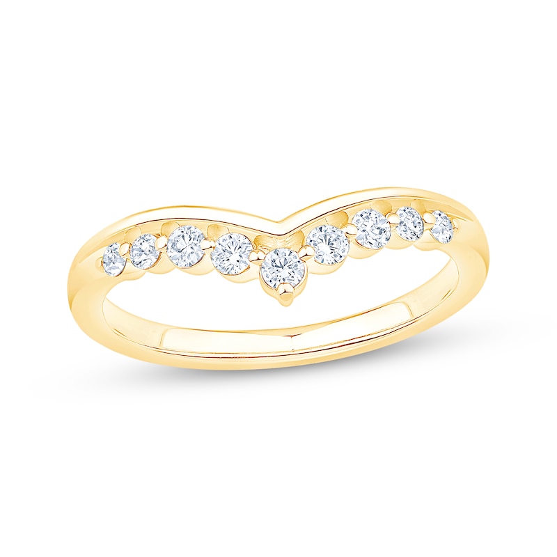 Main Image 1 of Now + Forever Diamond Chevron Ring 1/4 ct tw 14K Yellow Gold
