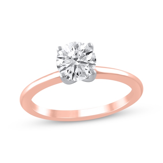 Now + Forever Lab-Grown Diamonds Round-Cut Solitaire Engagement Ring 3/4 ct tw 14K Rose Gold (F/SI2)