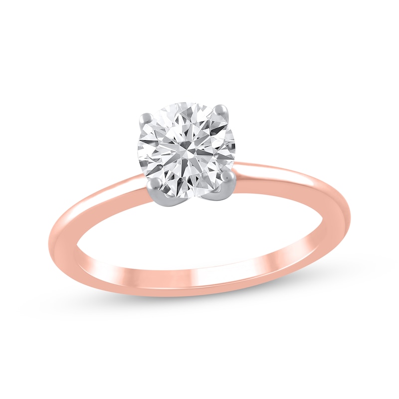 Main Image 1 of Now + Forever Lab-Grown Diamonds Round-Cut Solitaire Engagement Ring 3/4 ct tw 14K Rose Gold (F/SI2)